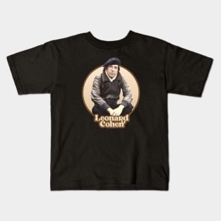 Leonard cohen///Aesthetic art for fans Kids T-Shirt